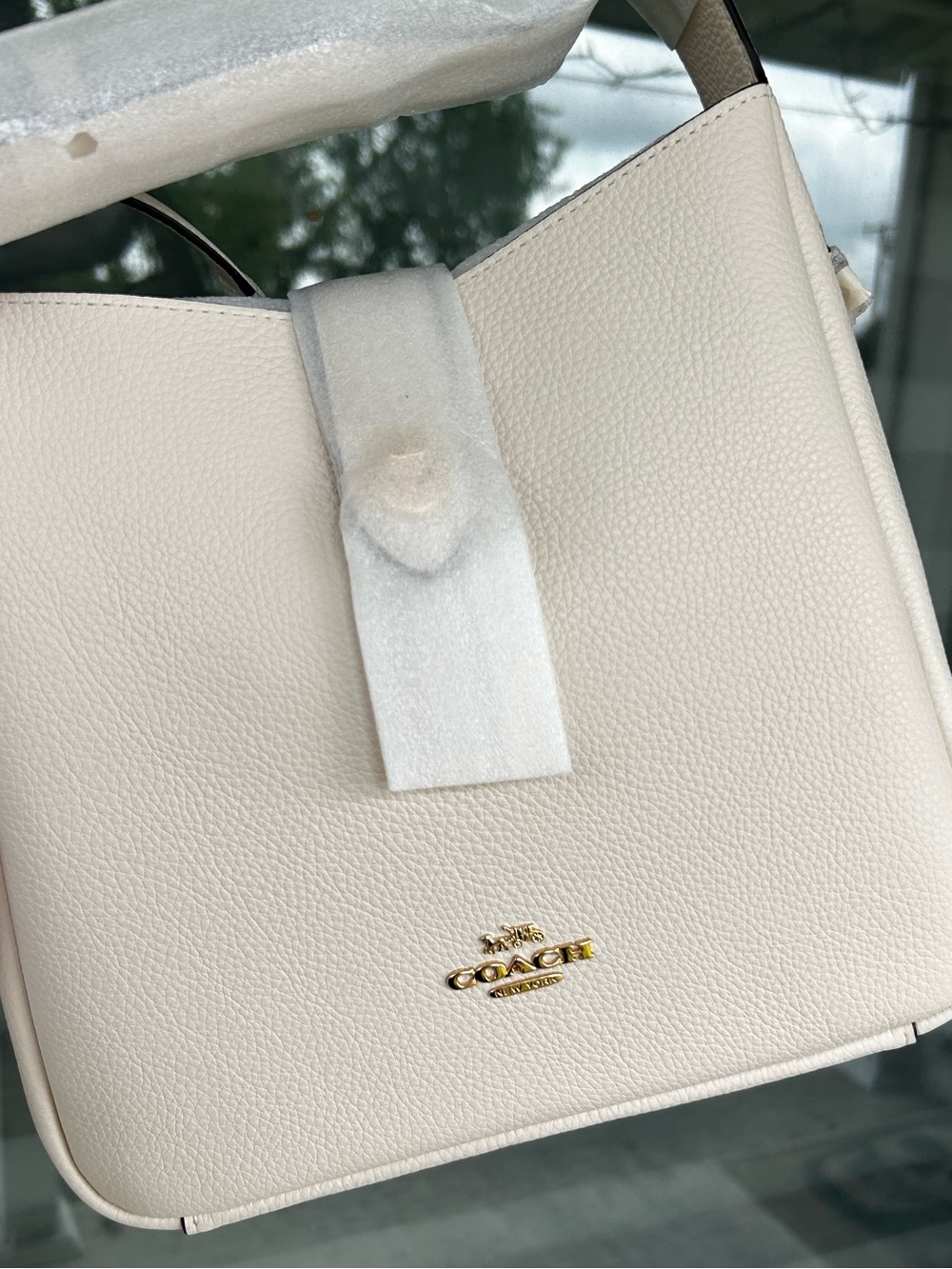 Brand new Coach Hadley Convertible crossbody bag  in chalk NWOT w/gold hardware